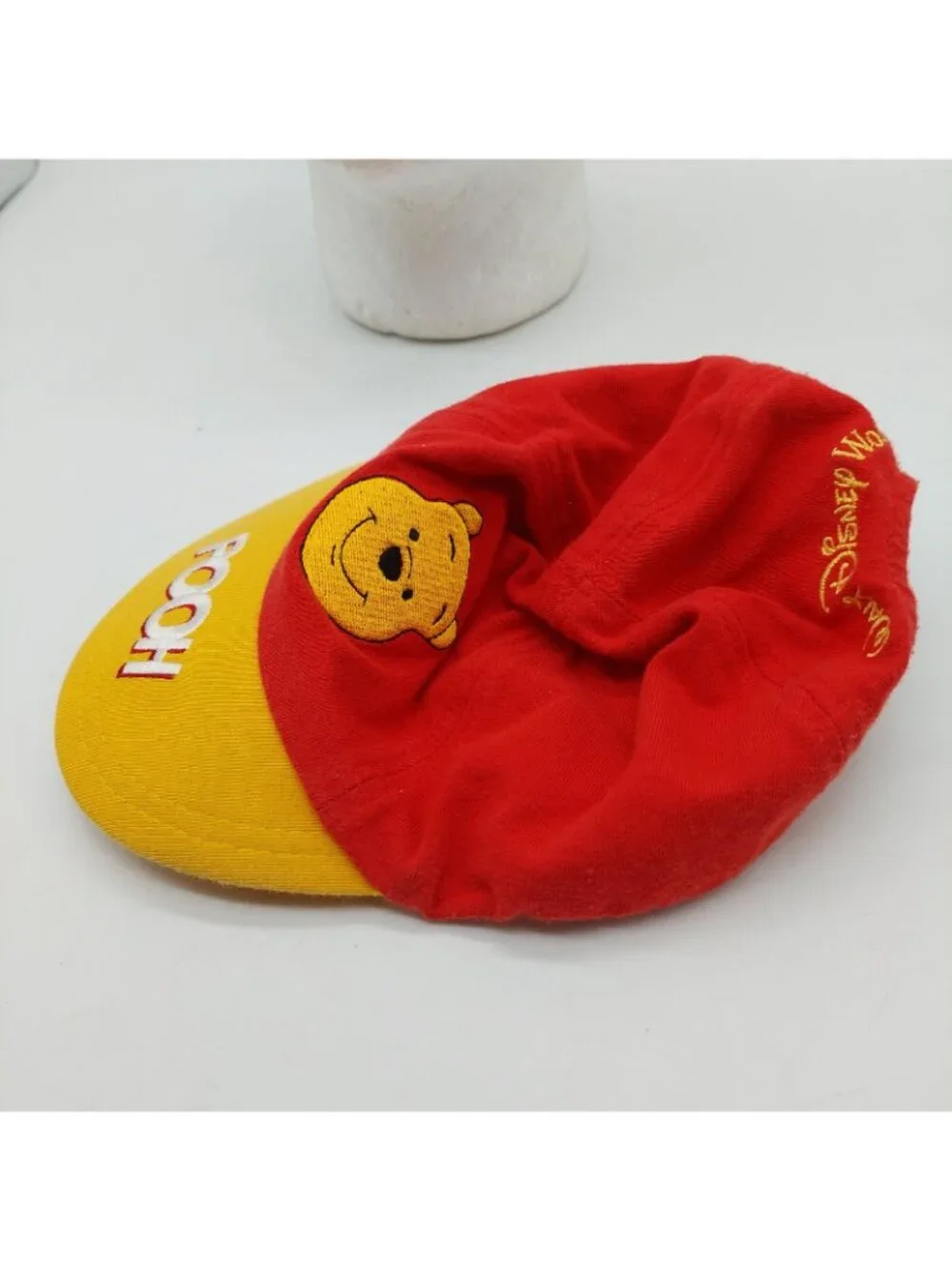 Walt Disney World Kids Baby Winnie the Pooh Fitted Hat Red Yellow READ